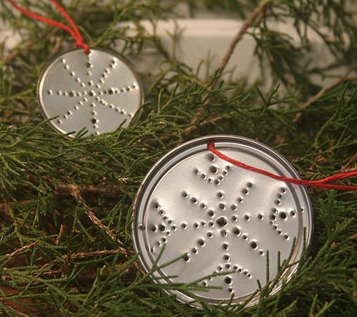 Metal objects pierced in different forms.