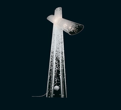 Snow floor lamp by Louis Poulsen
