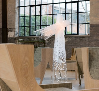 Snow floor lamp by Louis Poulsen